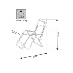 Poltrona Sdraio Cosma Comfort -Campeggio Forniture Negozio poltrona comfort cosma alto grado di comfort struttura pieghevole 2
