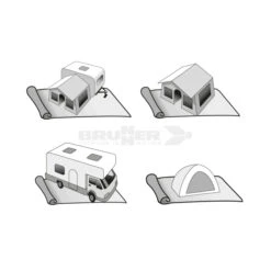 Stuoia Brunner Kinetic 250x400 -Campeggio Forniture Negozio stuoia brunner kinetic 250x400 grammatura 400 copertura pavimento protezione campeggio tenda camper roulotte 2